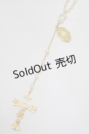 画像: BABY,THE STARS SHINE BRIGHT / St.Mary Holy Cardロザリオネックレス  ゴールド H-25-12-21-035-BA-AC-NS-ZH