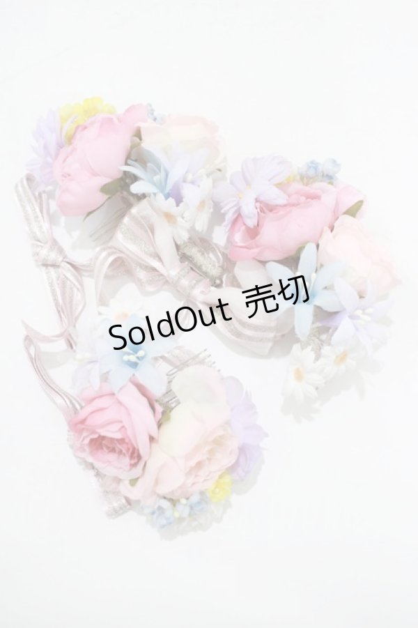 画像1: BABY,THE STARS SHINE BRIGHT / Princess Rapunzel Dolly お花コーム(3個セット)  ピンク H-25-12-21-042-BA-AC-NS-ZH (1)