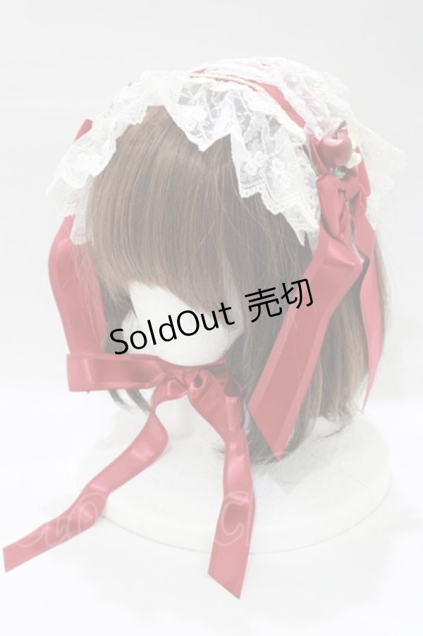 画像1: BABY,THE STARS SHINE BRIGHT / りんご姫ヘッドドレス  エンジ H-25-12-21-043-BA-AC-NS-ZH (1)