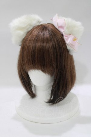 画像: BABY,THE STARS SHINE BRIGHT / ねこみみクリップ  オフ白/ピンク H-25-12-21-044-BA-AC-NS-ZH