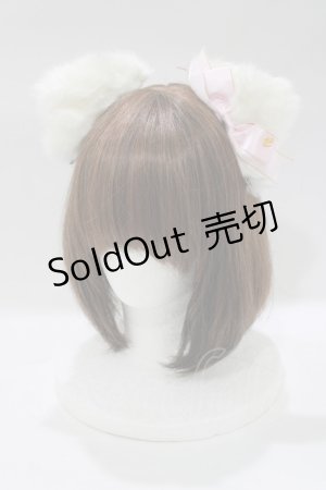 画像: BABY,THE STARS SHINE BRIGHT / ねこみみクリップ  オフ白/ピンク H-25-12-21-044-BA-AC-NS-ZH