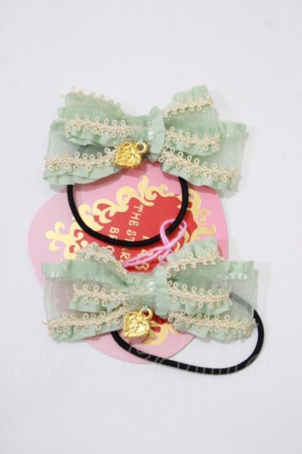 画像1: BABY,THE STARS SHINE BRIGHT / Salon de the Minette Petit リボンゴム  ミント H-25-12-21-047-BA-AC-NS-ZH (1)