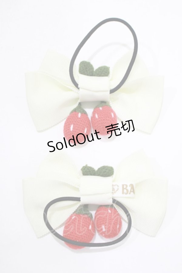 画像3: BABY,THE STARS SHINE BRIGHT / Juicy BABY Love Love Berries リボンゴム  アイボリー H-25-12-21-048-BA-AC-NS-ZH (3)