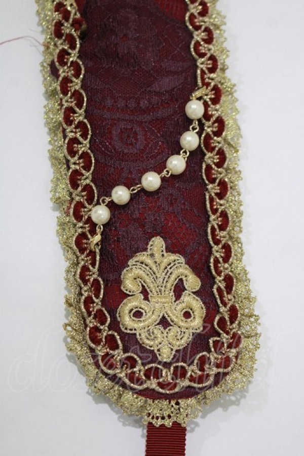 画像3: ALICE and the PIRATES / Julietteボンネットヘッドドレス  エンジ H-25-12-21-051-PA-AC-NS-ZH (3)