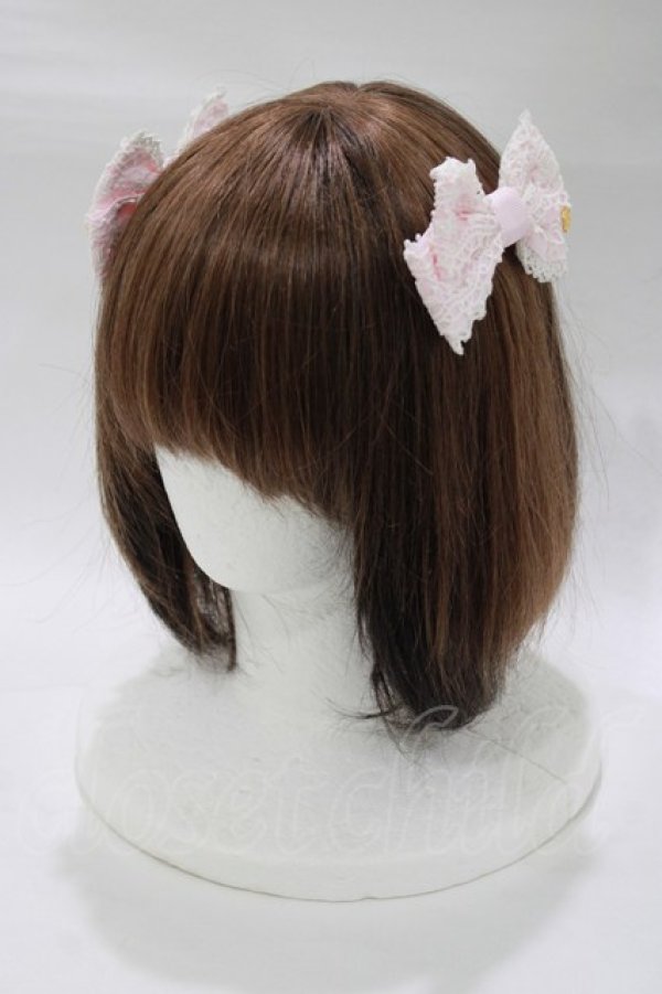 画像1: BABY,THE STARS SHINE BRIGHT / 小さなプリンセスドロップのおリボンコーム  ピンク H-25-12-21-056-BA-AC-NS-ZH (1)