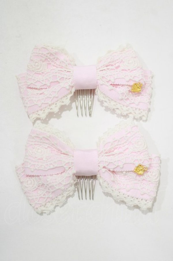 画像2: BABY,THE STARS SHINE BRIGHT / 小さなプリンセスドロップのおリボンコーム  ピンク H-25-12-21-056-BA-AC-NS-ZH (2)