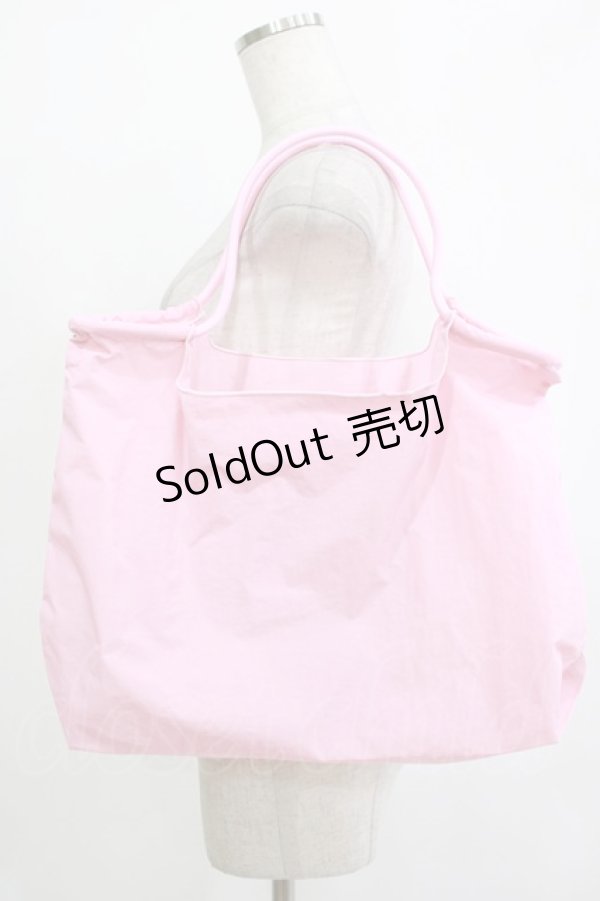 画像2: m petit by misako / くま刺繍ショッピングバッグ  ピンク H-25-12-21-005-LO-ZA-NS-ZH (2)