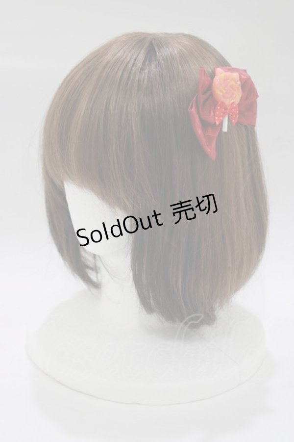 画像1: ALICE and the PIRATES / キャンディキャットリボンコーム  エンジ H-25-12-21-062-PA-AC-NS-ZH (1)