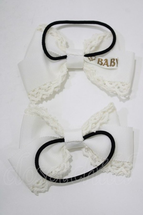 画像2: BABY,THE STARS SHINE BRIGHT / グログランリボンゴム  オフ白 H-25-12-21-063-BA-AC-NS-ZH (2)