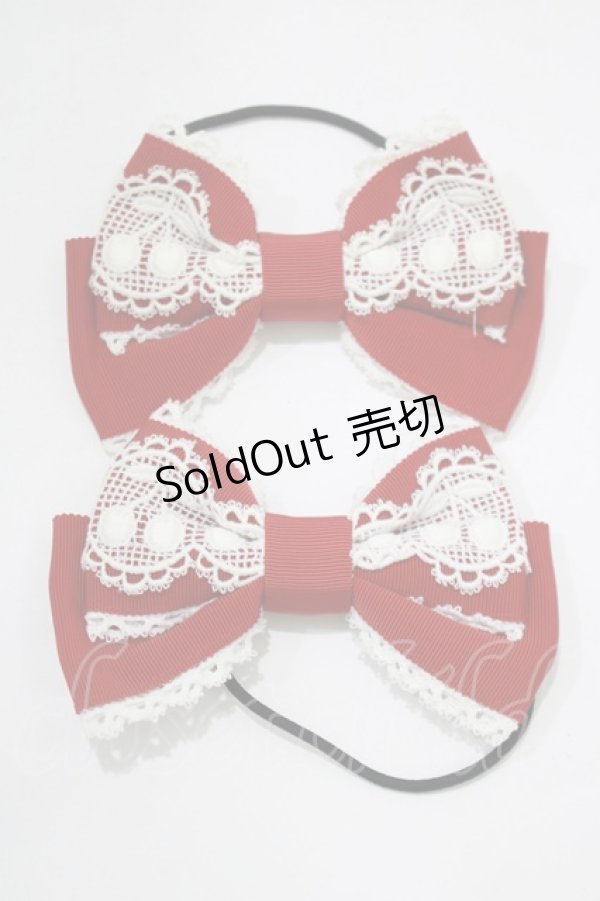 画像1: BABY,THE STARS SHINE BRIGHT / Cherish リボンゴム  エンジ H-25-12-21-064-BA-AC-NS-ZH (1)