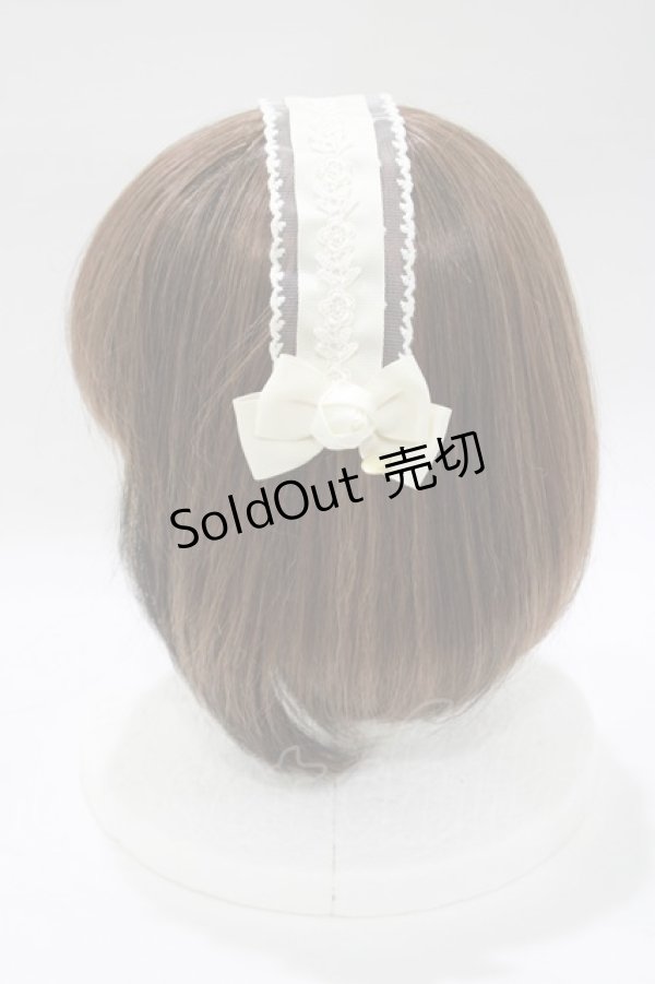 画像2: m petit by misako / AM*NIヘッドドレスA  アイボリー H-25-12-21-065-LO-AC-NS-ZH (2)