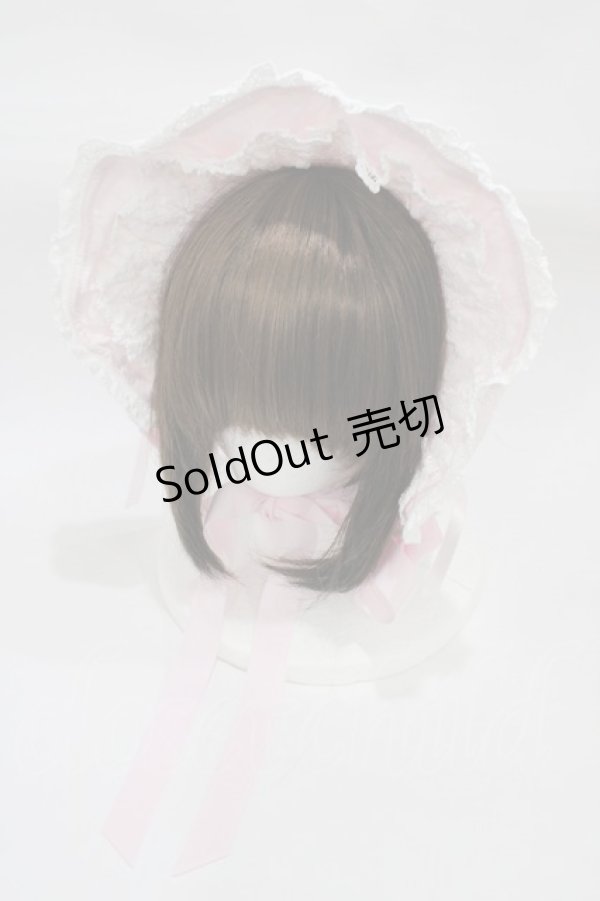 画像1: BABY,THE STARS SHINE BRIGHT / スピンドールハーフボンネット  ピンク H-25-12-21-1001-BA-AC-NS-ZH (1)