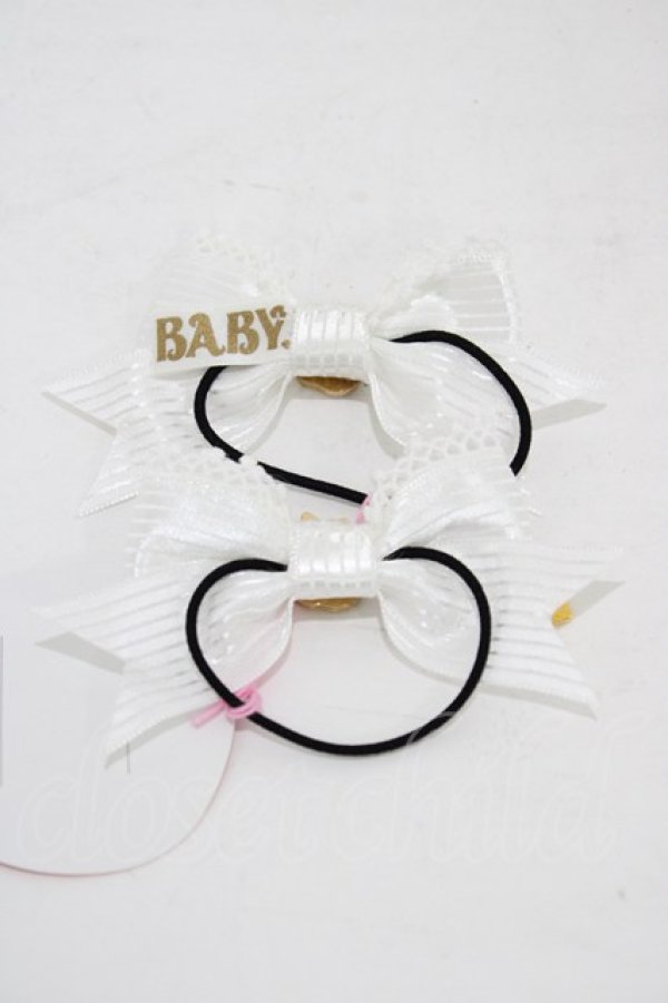 画像2: BABY,THE STARS SHINE BRIGHT / Kitten’s Sweet リボンゴム  オフ白 H-25-12-21-1004-BA-AC-NS-ZH (2)