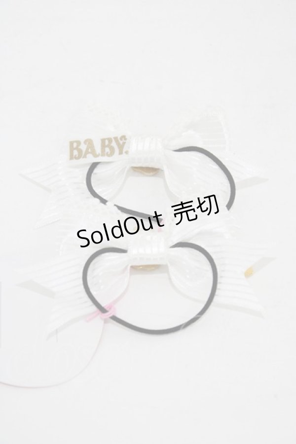 画像2: BABY,THE STARS SHINE BRIGHT / Kitten’s Sweet リボンゴム  オフ白 H-25-12-21-1004-BA-AC-NS-ZH (2)