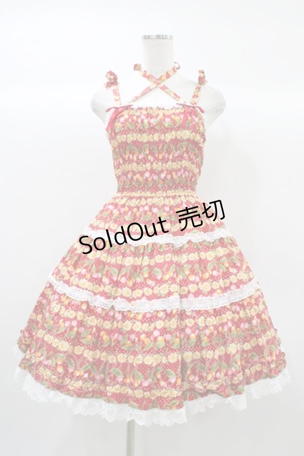 画像1: Angelic Pretty / チェリー柄サンドレス Free レッド H-25-12-21-1033-AP-OP-NS-ZH (1)