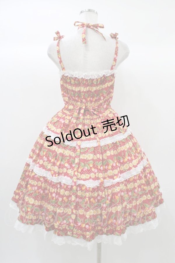 画像2: Angelic Pretty / チェリー柄サンドレス Free レッド H-25-12-21-1033-AP-OP-NS-ZH (2)