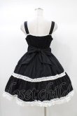 画像2: Angelic Pretty / レースアップジャンパースカート Free ブラック H-25-12-21-1034-AP-OP-NS-ZH (2)