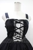 画像4: Angelic Pretty / レースアップジャンパースカート Free ブラック H-25-12-21-1034-AP-OP-NS-ZH (4)