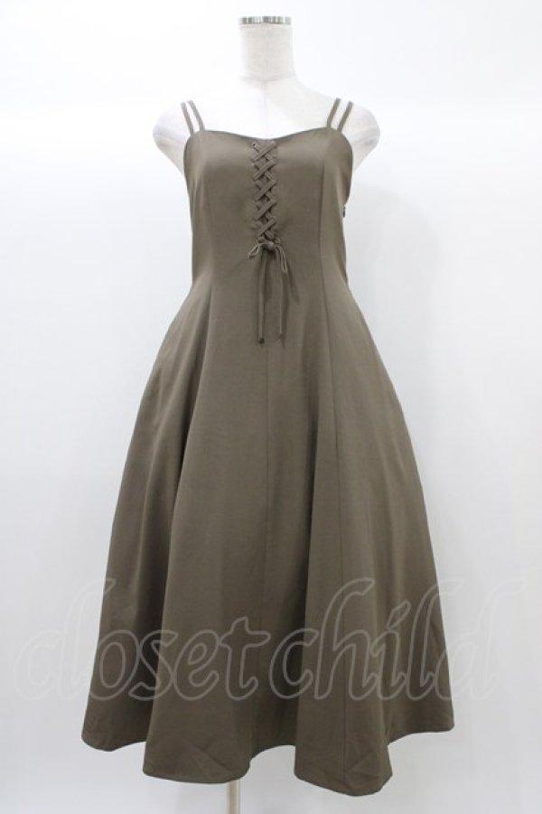 画像1: an another angelus / フロントレースアップキャミワンピース Free D/BEIGE H-25-12-21-1036-CA-OP-NS-ZH (1)