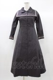 画像1: Maison de FLEUR Petite Robe canone / セーラー衿付きワンピース S グレー H-25-12-21-1037-EL-OP-NS-ZH (1)