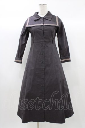 画像: Maison de FLEUR Petite Robe canone / セーラー衿付きワンピース S グレー H-25-12-21-1037-EL-OP-NS-ZH