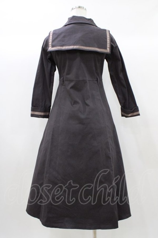 画像2: Maison de FLEUR Petite Robe canone / セーラー衿付きワンピース S グレー H-25-12-21-1037-EL-OP-NS-ZH (2)