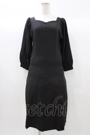 画像: Newlyme / ペンタゴンネックAラインワンピース M ブラック H-25-12-21-1038-0-OP-NS-ZH