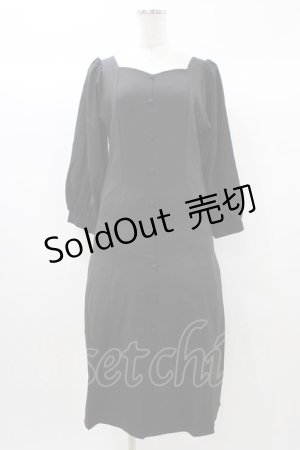 画像: Newlyme / ペンタゴンネックAラインワンピース M ブラック H-25-12-21-1038-0-OP-NS-ZH