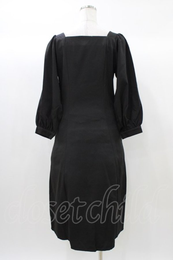 画像2: Newlyme / ペンタゴンネックAラインワンピース M ブラック H-25-12-21-1038-0-OP-NS-ZH (2)