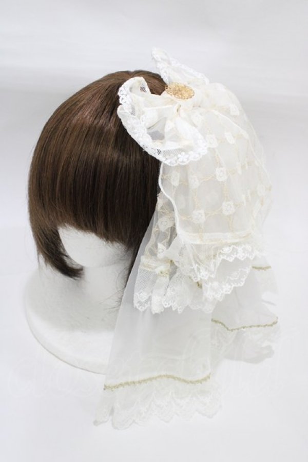 画像1: BABY,THE STARS SHINE BRIGHT / TRINITY〜天使の微笑み〜リボンバレッタ  オフ白 H-25-12-21-1006-BA-AC-NS-ZH (1)