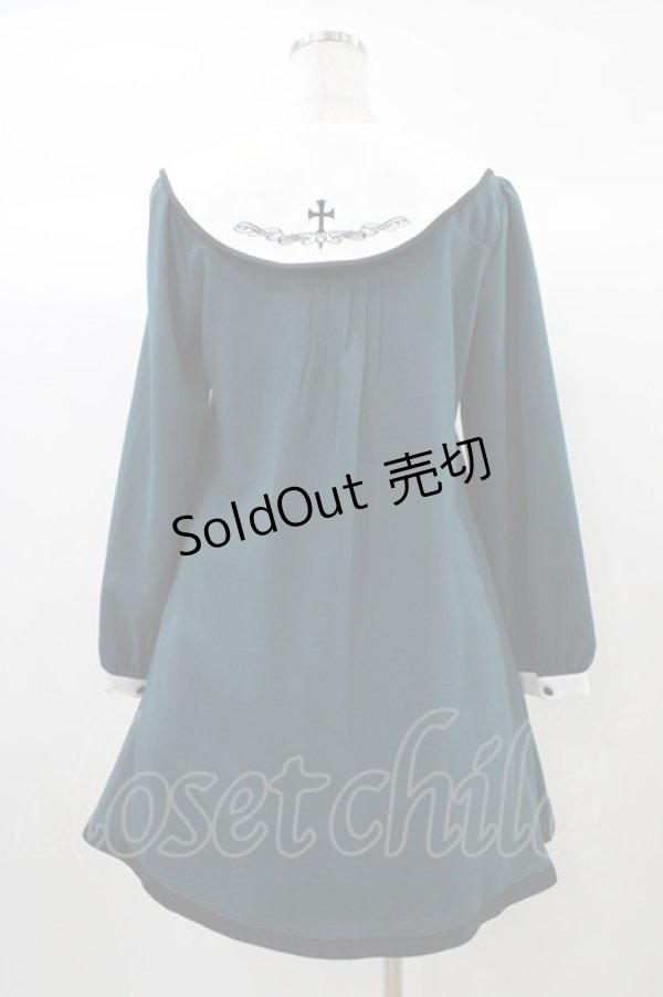 画像2: Amavel / クロス刺繍衿Aラインワンピース Free グリーン H-25-12-21-1042-CA-OP-NS-ZH (2)