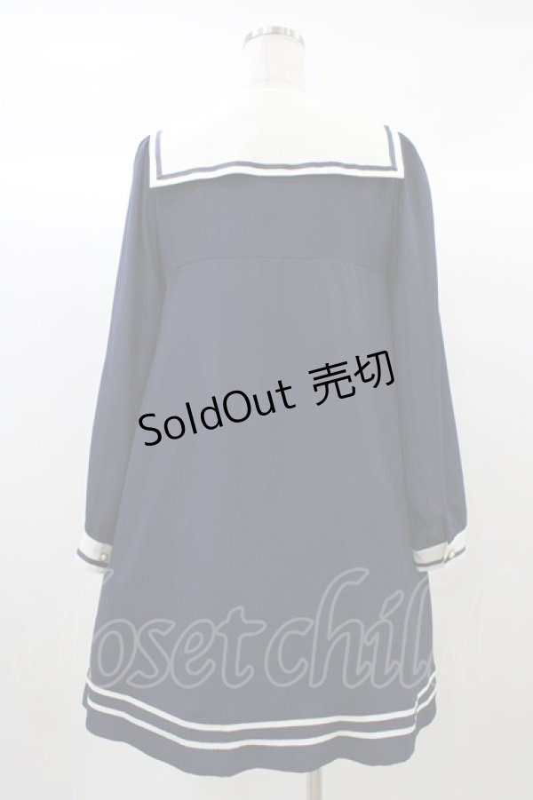 画像2: Amavel / Aラインセーラーワンピース Free ネイビー H-25-12-21-1043-CA-OP-NS-ZH (2)