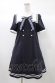 画像1: Amavel / セーラーカットワンピース Free ネイビー H-25-12-21-1044-CA-OP-NS-ZH (1)