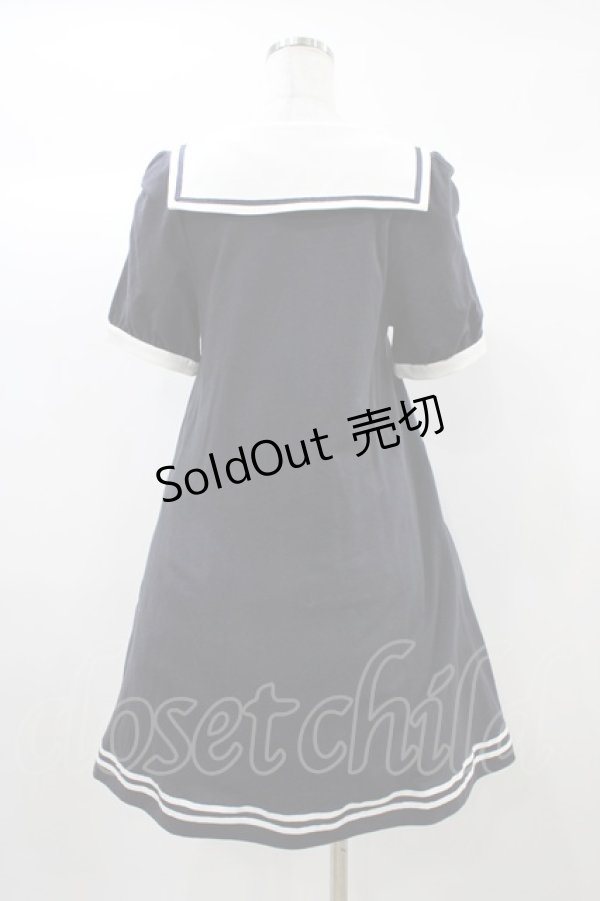 画像2: Amavel / セーラーカットワンピース Free ネイビー H-25-12-21-1044-CA-OP-NS-ZH (2)