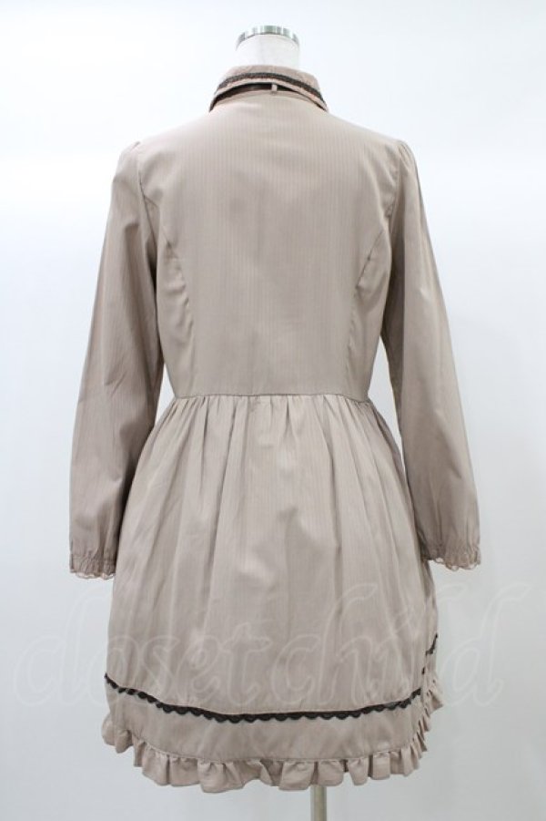 画像2: axes femme / リボン付きシャツワンピース M ベージュ H-25-12-21-1048-AX-OP-NS-ZH (2)