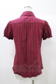 画像2: axes femme / レジメンタルストライプブラウス M ワイン H-25-12-21-1054-AX-BL-NS-ZH (2)