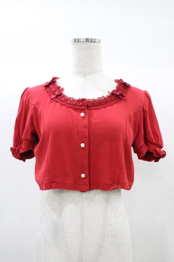 画像1: Innocent World / アマンダボレロ L レッド H-25-12-21-1055-IW-TO-NS-ZH (1)