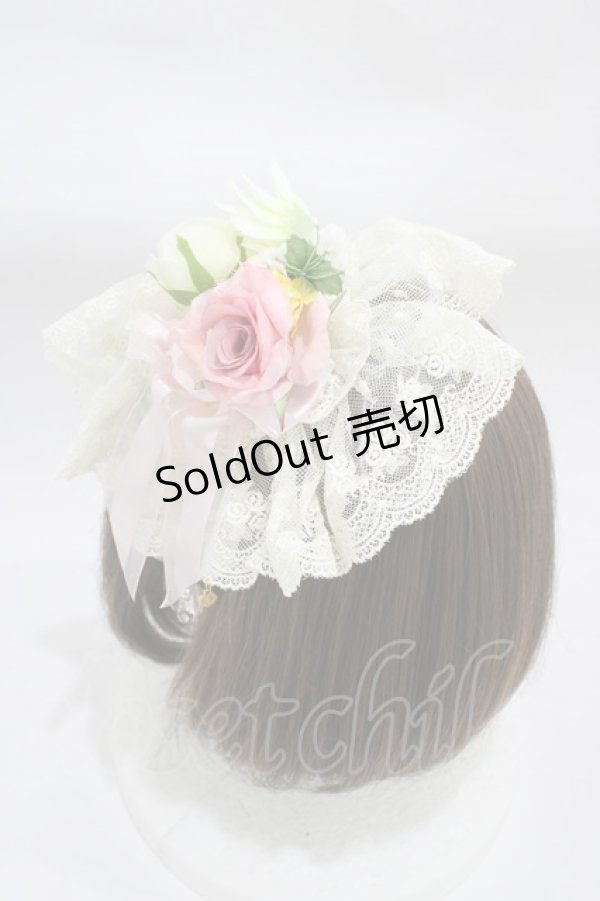 画像2: BABY,THE STARS SHINE BRIGHT / 木漏れ日のフローレンスヘッドドレス  ピンク H-25-12-21-1008-BA-AC-NS-ZH (2)