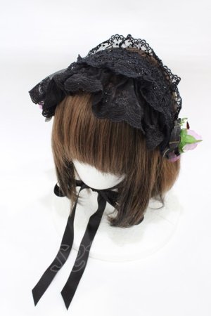 画像: BABY,THE STARS SHINE BRIGHT / 眠れる森の美女ローズヘッドドレス  ブラック H-25-12-21-1010-BA-AC-NS-ZH