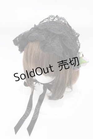 画像: BABY,THE STARS SHINE BRIGHT / 眠れる森の美女ローズヘッドドレス  ブラック H-25-12-21-1010-BA-AC-NS-ZH