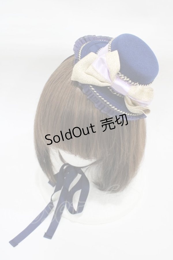 画像1: BABY,THE STARS SHINE BRIGHT / Wonderland ミニハット  ネイビー H-25-12-21-1011-BA-AC-NS-ZH (1)