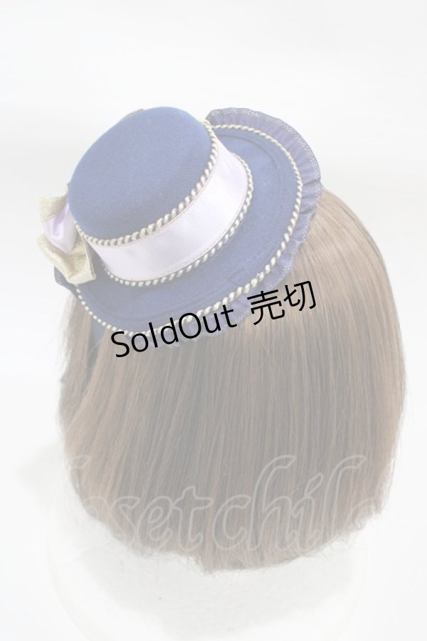 画像2: BABY,THE STARS SHINE BRIGHT / Wonderland ミニハット  ネイビー H-25-12-21-1011-BA-AC-NS-ZH (2)