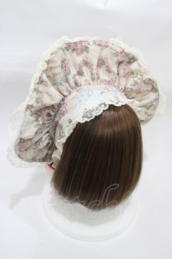 画像2: BABY,THE STARS SHINE BRIGHT / Flying Love From Juliet柄ボンネット  ノスタルジックアイボリー H-25-12-21-1013-BA-AC-NS-ZH (2)