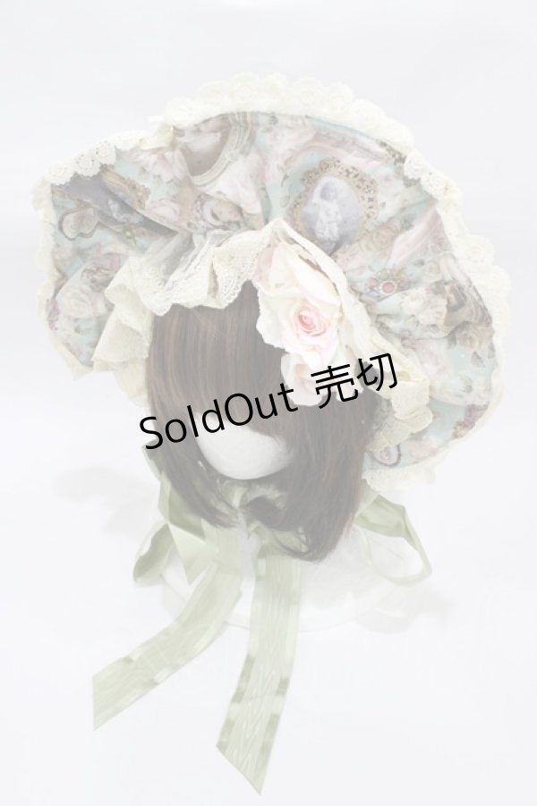 画像1: BABY,THE STARS SHINE BRIGHT / Fragrant Rose Memories柄ボンネット  ローズマリー(若草) H-25-12-21-1014-BA-AC-NS-ZH (1)