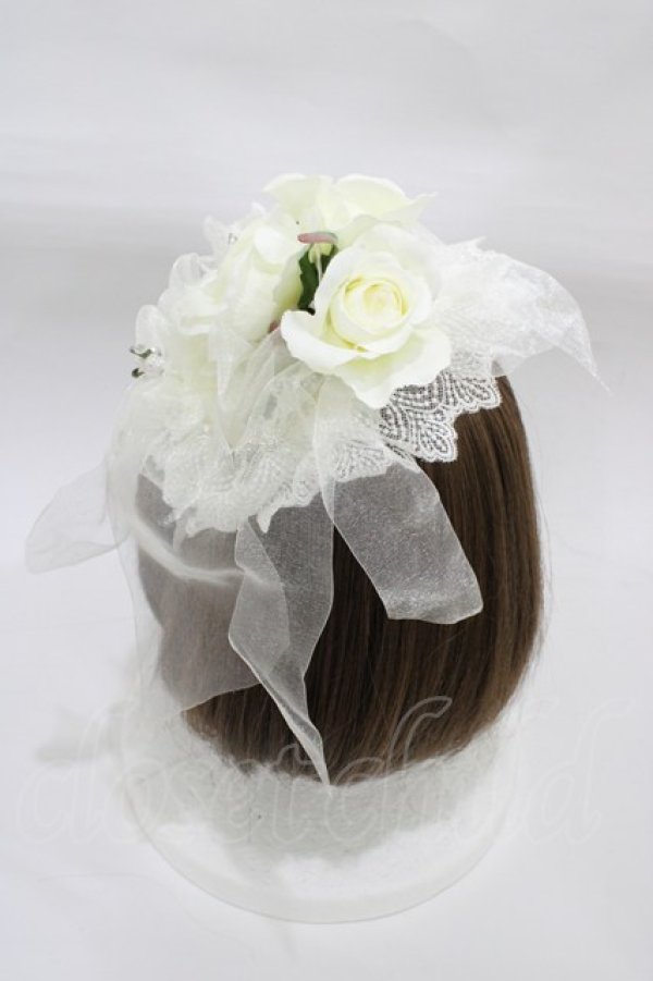 画像2: BABY,THE STARS SHINE BRIGHT / Fairina Roseヘッドドレス  オフ白 H-25-12-21-1017-BA-AC-NS-ZH (2)