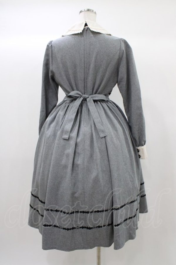 画像2: Innocent World / レナワンピース M グレー×クロ H-25-12-21-1028-IW-OP-NS-ZH (2)