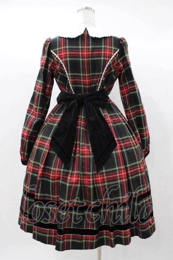 画像2: Angelic Pretty / Britishタータンワンピース Free グリーン H-25-12-21-1029-AP-OP-NS-ZH (2)