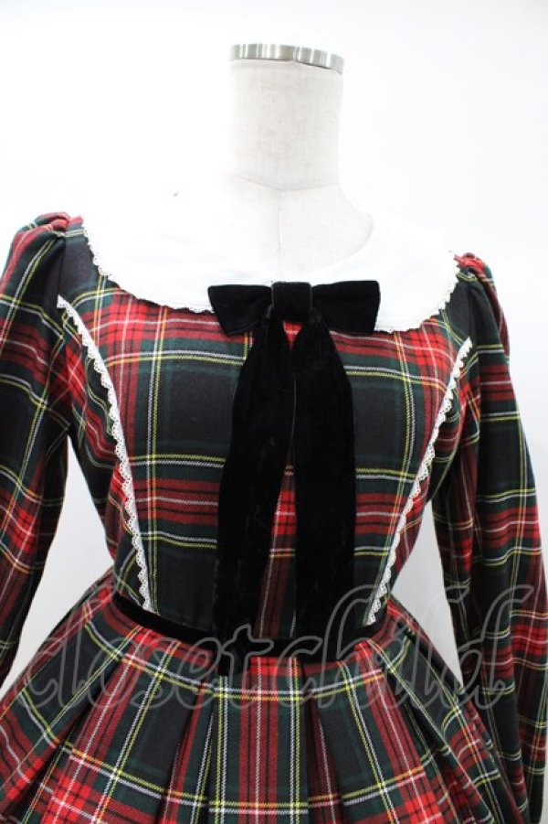 画像4: Angelic Pretty / Britishタータンワンピース Free グリーン H-25-12-21-1029-AP-OP-NS-ZH (4)