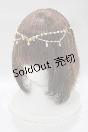 画像: ALICE and the PIRATES / パールチェーンコーム  ゴールド H-25-12-21-066-PA-AC-NS-ZH