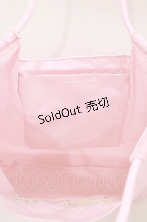 画像4: m petit by misako / くま刺繍ショッピングバッグ  ピンク H-25-12-21-005-LO-ZA-NS-ZH (4)